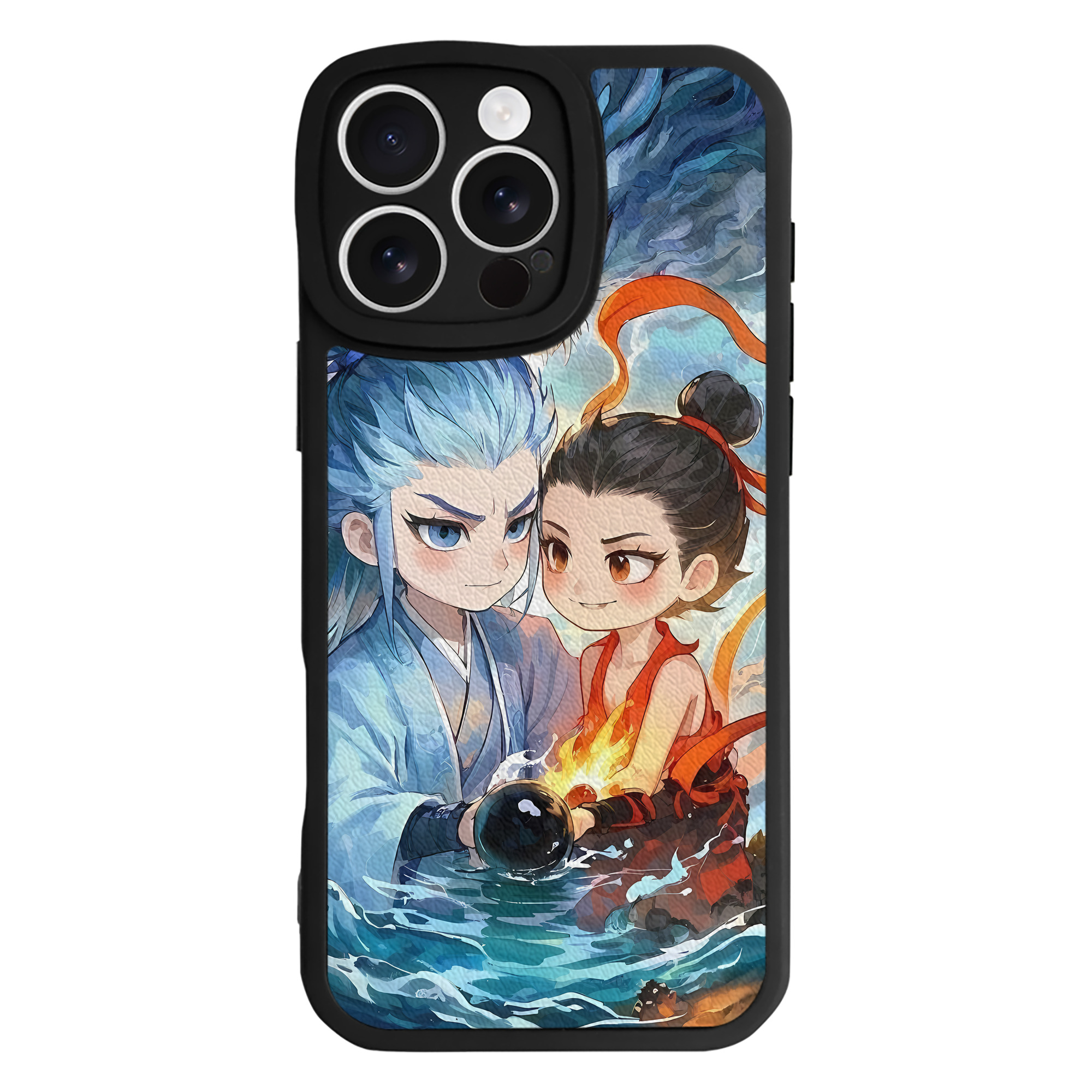 （画像用） Ne Zha 2 ナタ 魔童の大暴れ 【iPhone 16シリーズ対応】シリコンスマホケース（レザー調） 材質：シリコン